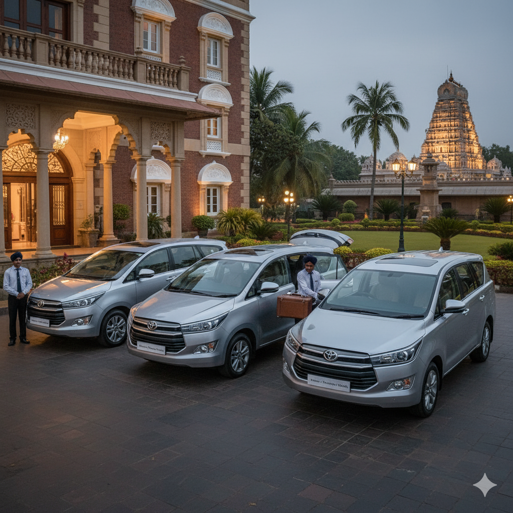 2 Nights / 3 Days Luxury Trichy Temple Tour ItineraryVehicle: Luxury 7+1 Innova Crysta (AC Private Transfer)