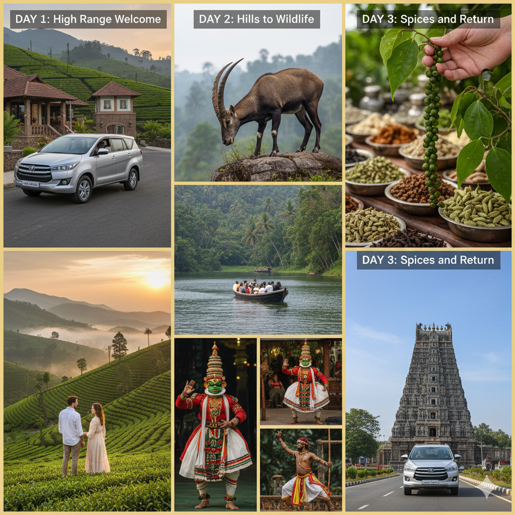 2 NIGHTS / 3 DAYS MUNNAR & THEKKADY LUXURY TOUR