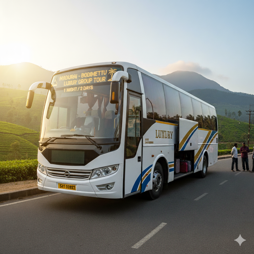 2 Nights / 3 Days Madurai – Rameswaram – Kanyakumari Tour 45 Seater Bus