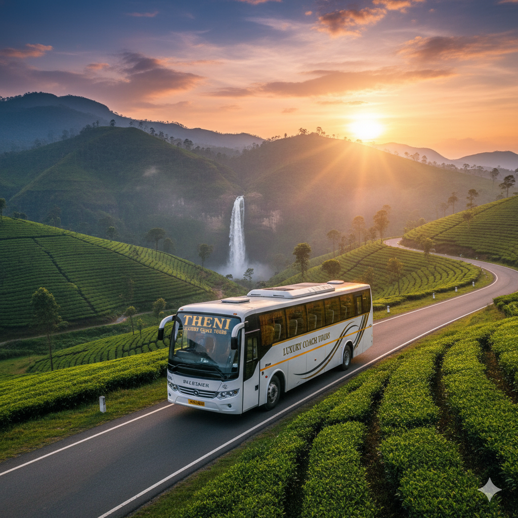Madurai – Valparai – Athirappilly – Guruvayur (3 Nights / 4 Days)53-Seater AC Bus