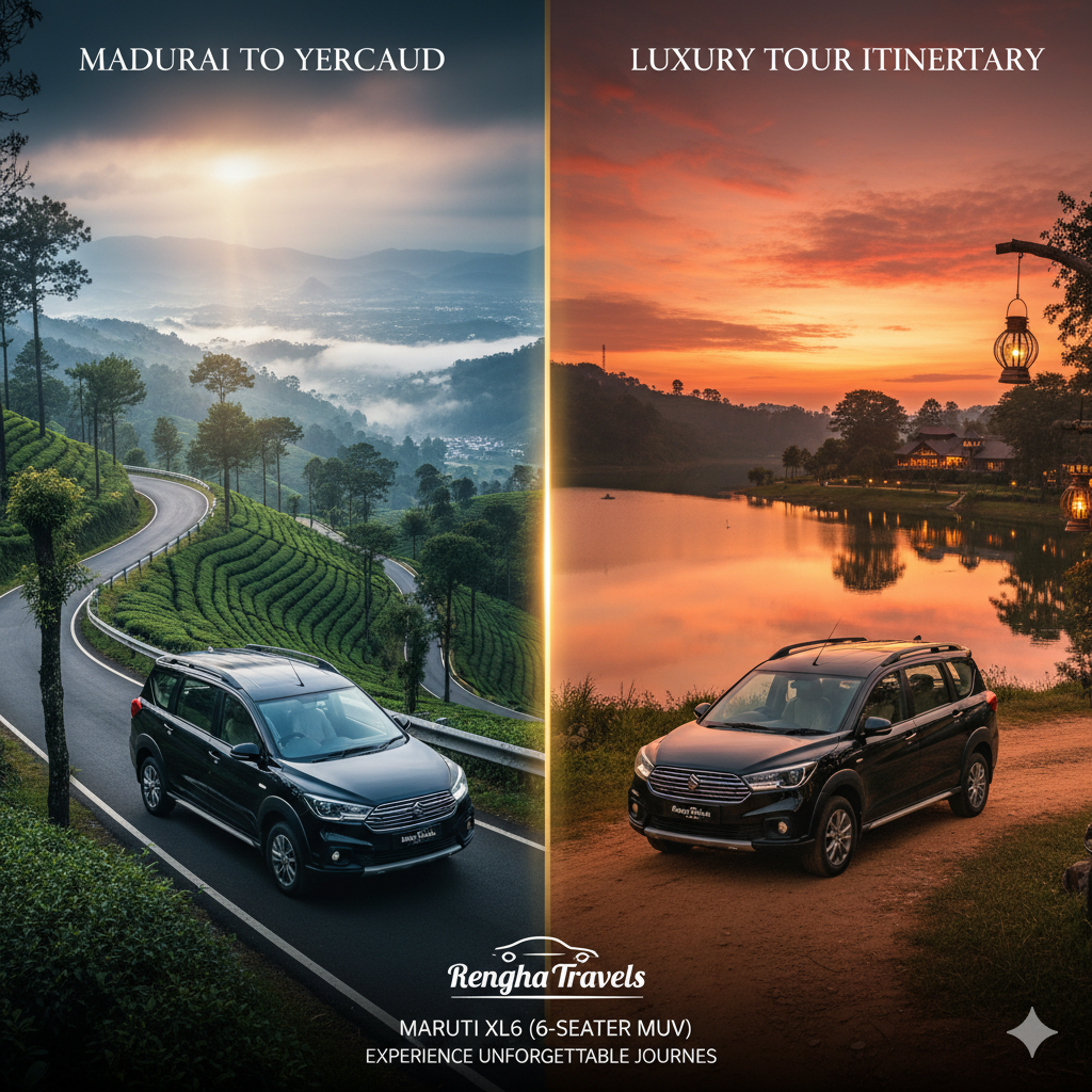 Madurai to Kanchipuram Temple Tour (1N / 2D)Luxury AC Sedan (e.g., Innova Crysta, Etios/Dzire, or similar)