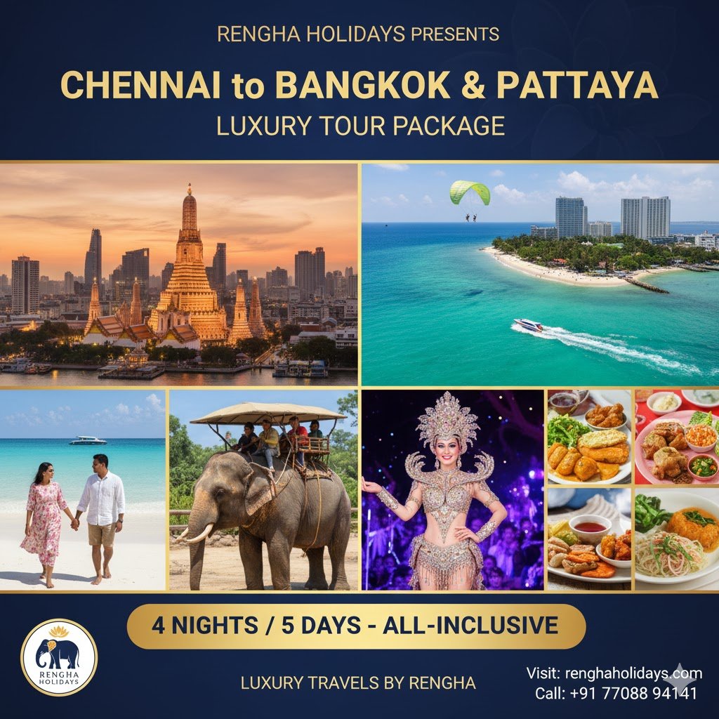 Chennai to Bangkok and Pattaya Tour Package