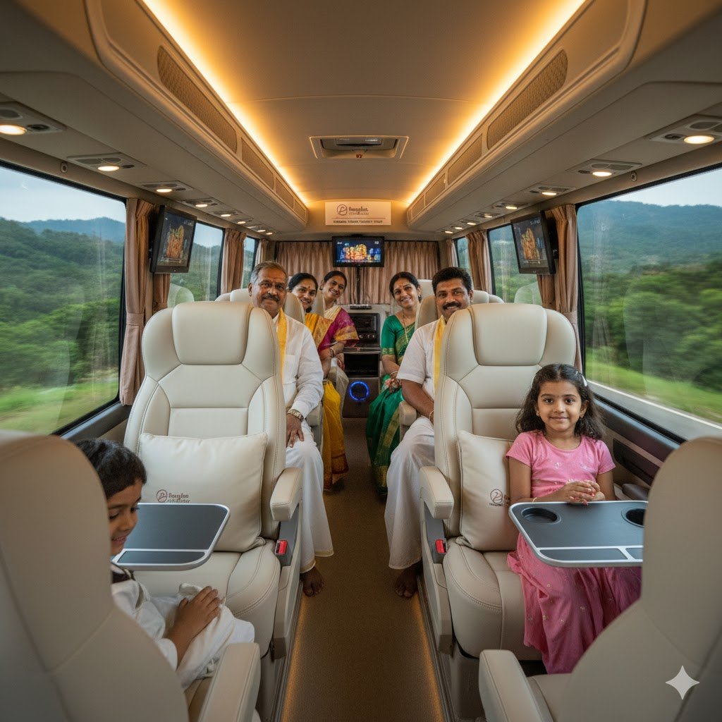 Theni to Thirupathi with Rengha Travels Luxury Tempo traveller.