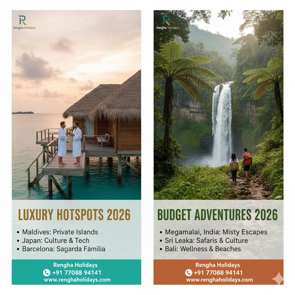 Where to Travel in 2026 Top 7 Luxury and Budget Hotspots Tour Guide BY Rengha Holidays