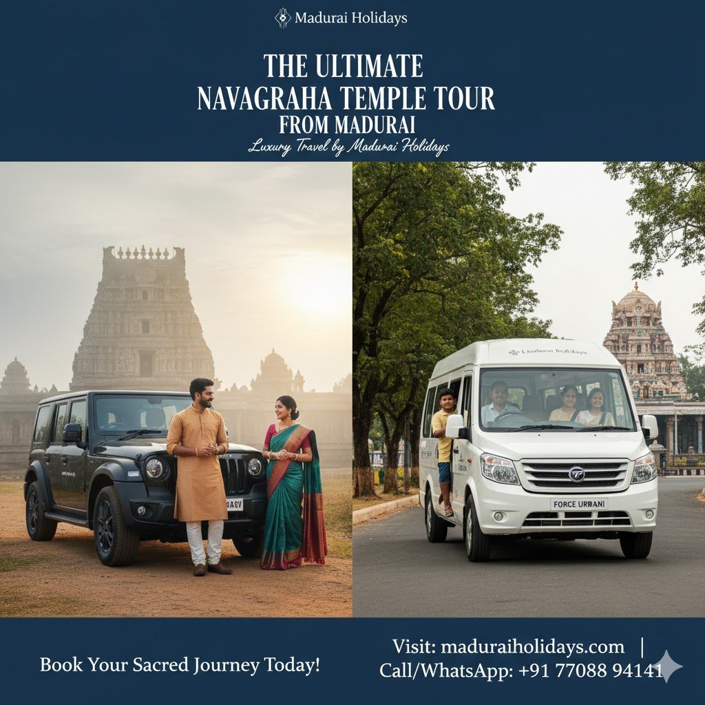 Distance, Order,The Ultimate Madurai to Navagraha Temple Tour Guide: Route , Premium Packages Itineraries Map & Expert Tips 2026