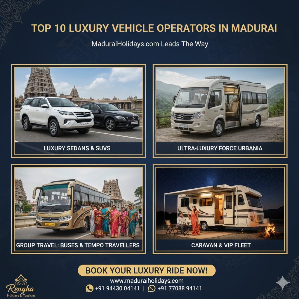 Top 10 Luxury Vehicle Operators in Madurai Why MaduraiHolidays.com Leads the Way 2026