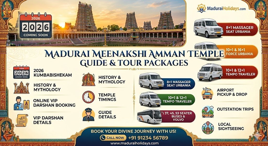 Madurai Meenakshi Amman Temple Kumbabishekam 2026 Dates VIP Darshan AND Tours