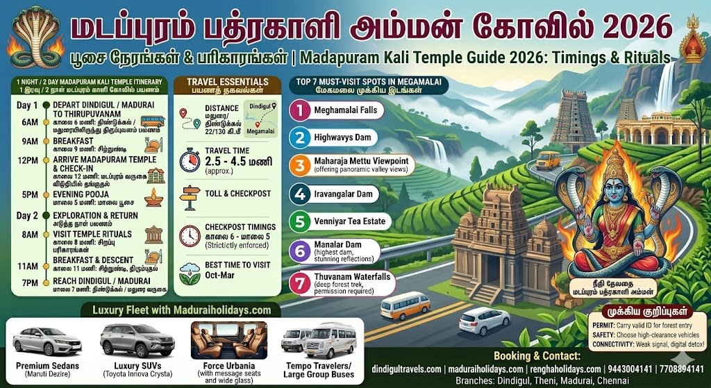 Madapuram Kali Temple Guide 2026: Timings, Rituals & Secret Pariharangal