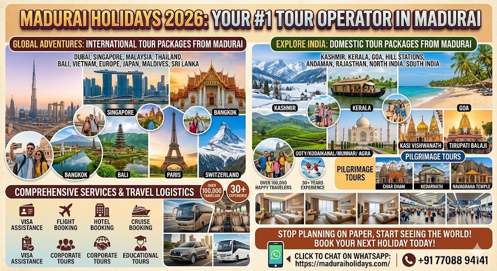 Best Tour Operator in Madurai 2026 International & Domestic Tour Packages Madurai Holidays