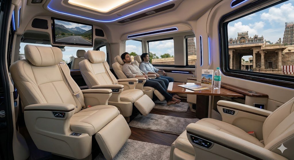 Luxury Massage Seat Van Rental in Madurai Best 2026 Rates for VIP Custom Force Urbania