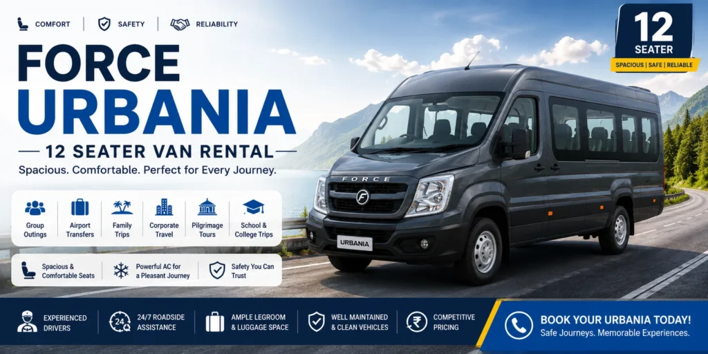 12 Seater Urbania Rental in Madurai madurai holidays
