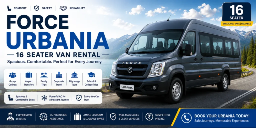 16 Seater Urbania Rental in Madurai madurai holidays