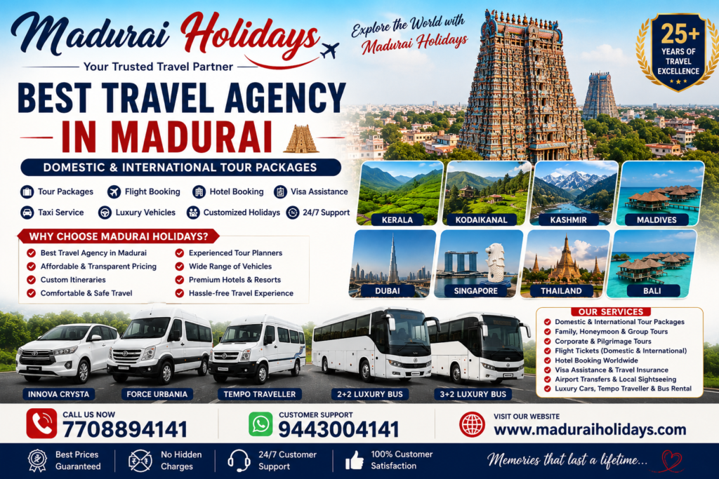 Best Travel Agency in Madurai maduraiholidays