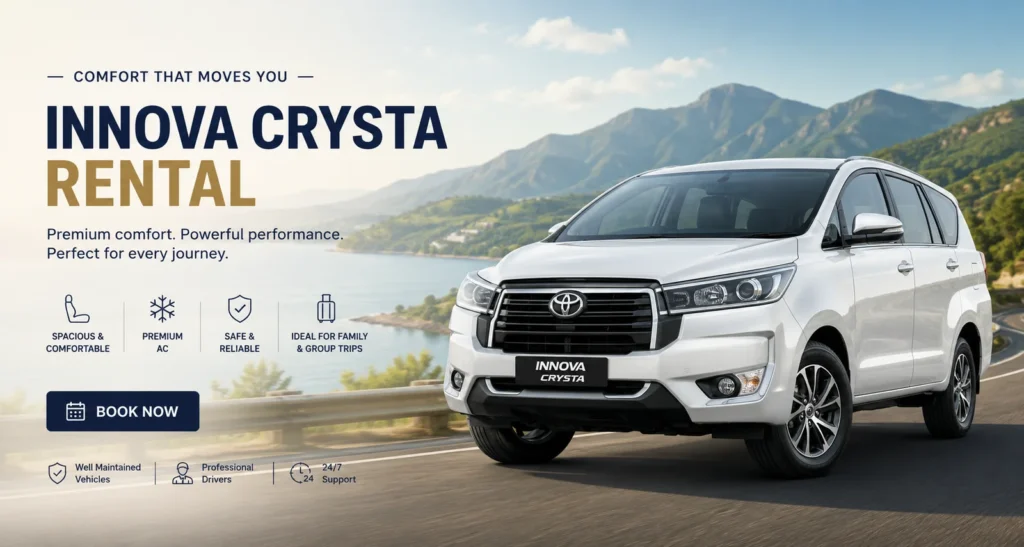 Innova-Crysta-rental in madurai for local and out station trip
