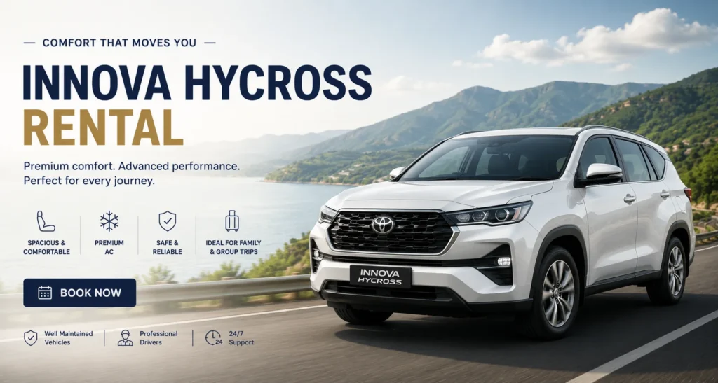 Innova-Hycross rental in madurai for local and outstation repi madurai holidays