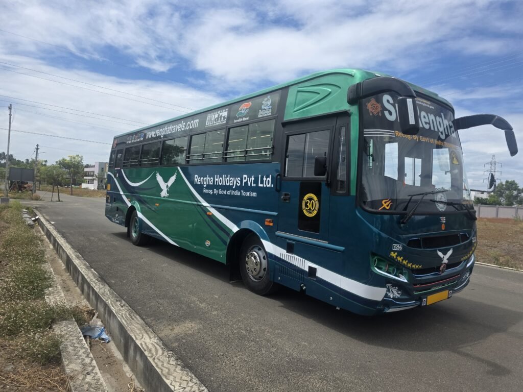 Rengha travels 3+2 luxury bus rental in madurai , theni , dindigul